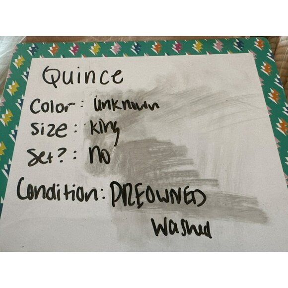 Pre-Owned Quince King Size European Linen Duvet Cover – Unknown Color - Picture 3 of 3